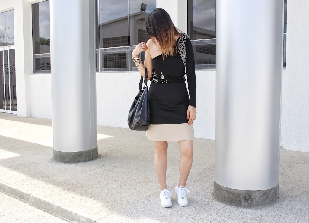 cartera tote falda corte V 
