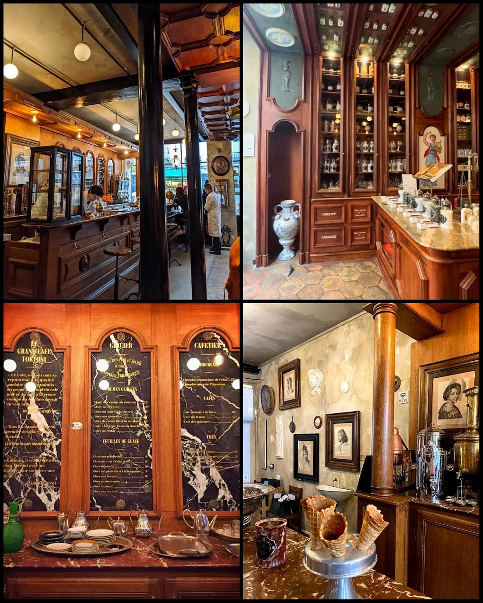 EL Tortoni de Paris interior del Bar su Barra y parte de la decoracion-Xiomara Touch