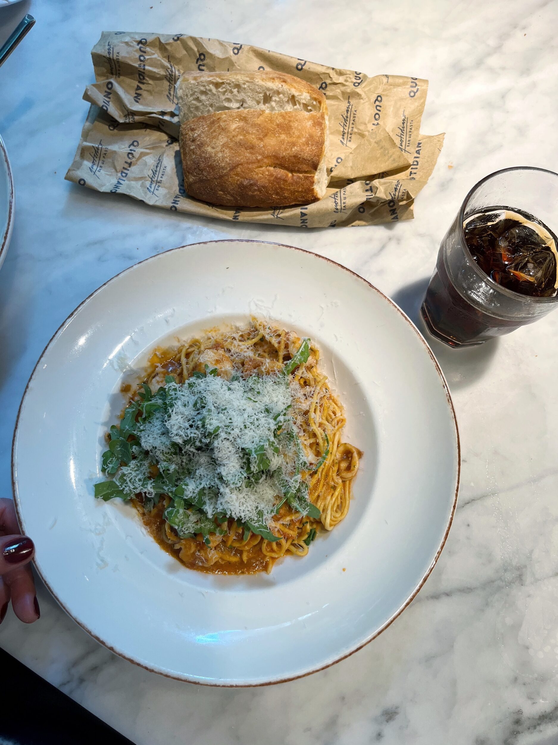 Mi lugar de Pastas en Buenos Aires-Pasta Tagliolini de langostino chipirones y rucula-Quotidiano Buenos Aires